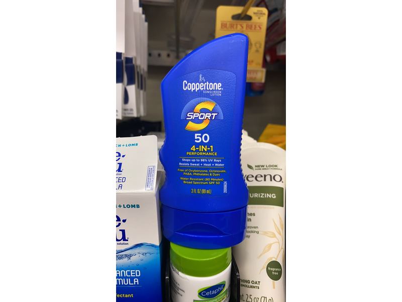 Coppertone Sport Sunscreen Lotion, SPF 50, 3 fl oz/89 mL