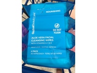 Global Beauty Care Facial Cleansing Wipes, Aloe Vera Vitamin A C & E, Pack Of 4, 30 Wipes - thumbnail 1