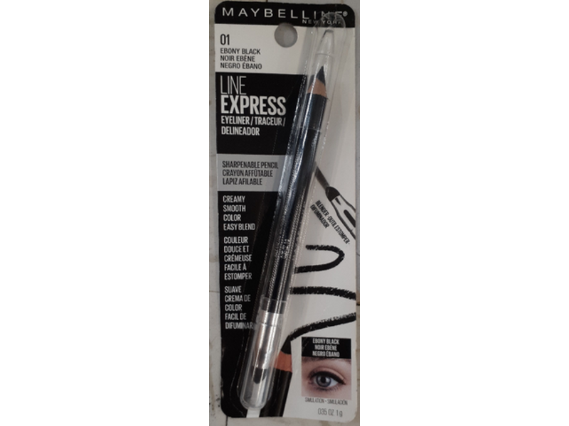 Maybelline New York Line Express Eyeliner, Ebony Black, 0.35 oz/1 g