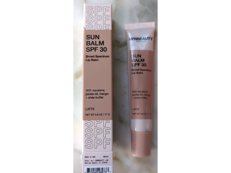 Inn Beauty Sun Lip Balm, SPF 30, Latte, 0.6 oz/17 g