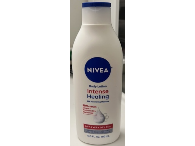 Nivea Intense Healing Body Lotion, Glycerin + Provitamin B5 + Niacinamide, 13.5 fl oz/400 mL
