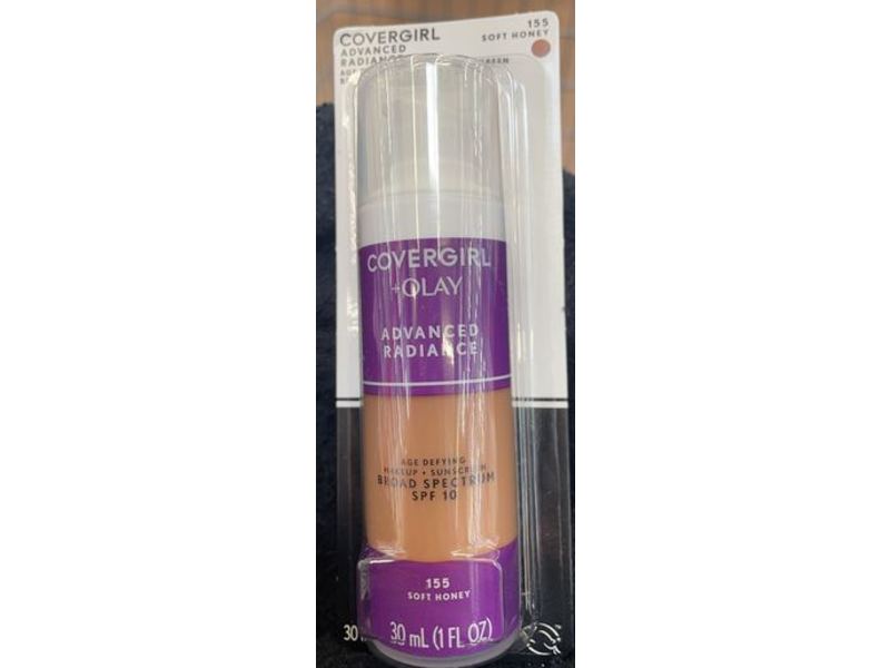 Covergirl Advanced Radiance Age-Defying Makeup, Soft Honey 155, SPF 10, 1 fl oz/30 mL