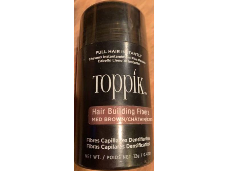 Toppik Hair Building Fibers, Medium Brown, 0.42 oz/12 g