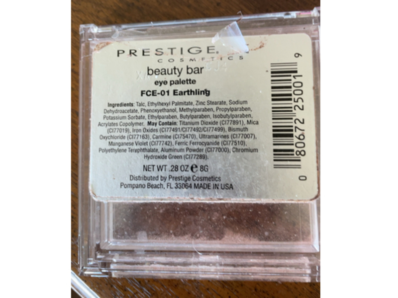 Prestige Cosmetics Beauty Bar Eye Palette, 01 Earthling, 0.28 oz/8 g