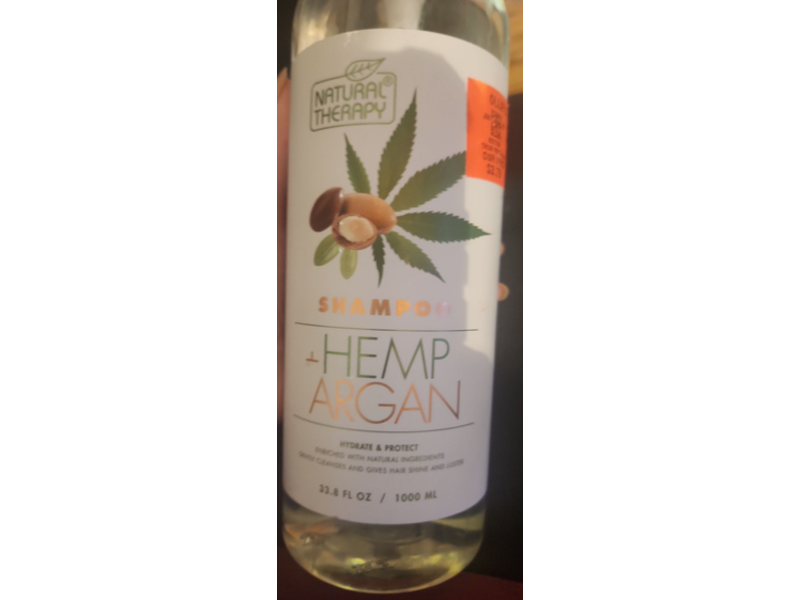 Natural Therapy Shampoo, Hemp & Argan, 33.8 fl oz/1000 mL