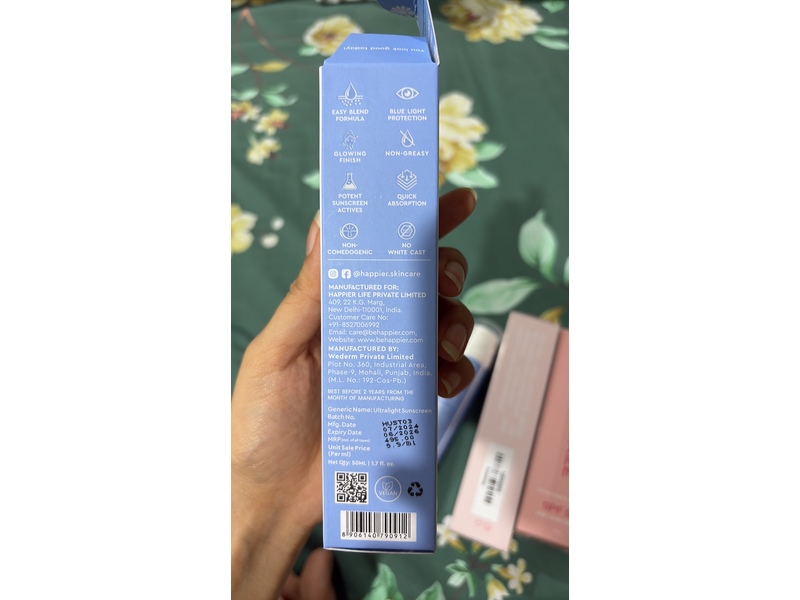 Happier Sun-days Ultra Sunscreen, SPF 50 PA++++, 1.7 fl oz/50 mL