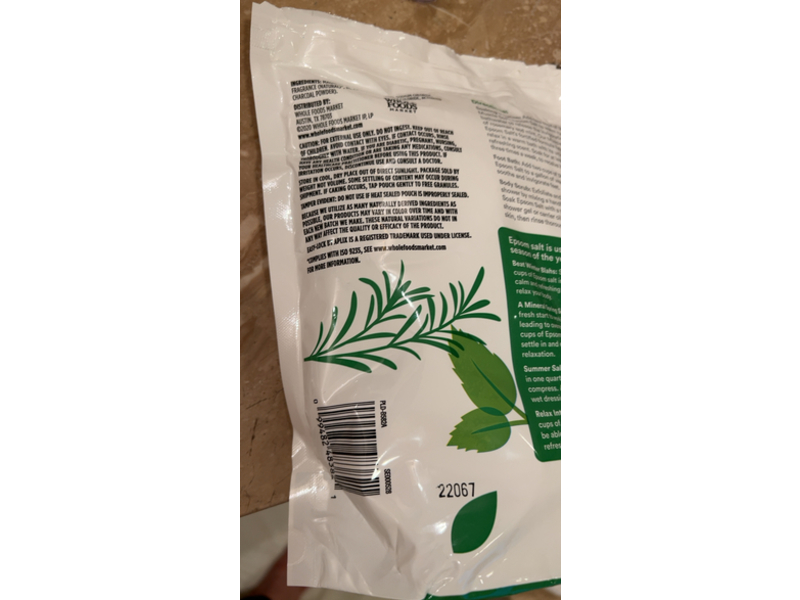 365 Whole Foods Market Epsom Salt, Muscle Soak, 48 oz/1.36 Kg