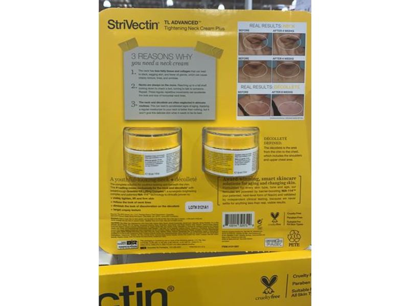 Strivectin Tl Advanced Tightening Neck Cream, 1.0 fl oz/30 mL, Pack Of 2