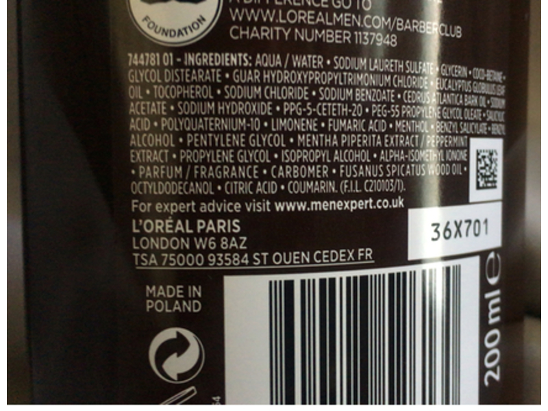 L'Oreal Men Expert Barber Club 3-in-1 Beard, Hair & Face Wash, 200 mL