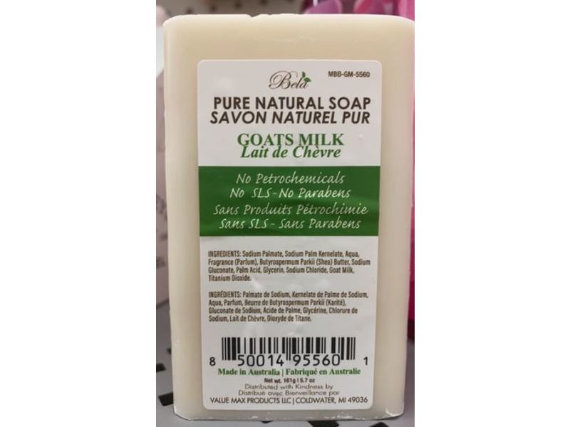 Bela Pure Natural Soap, Goats Milk, 5.7 oz
