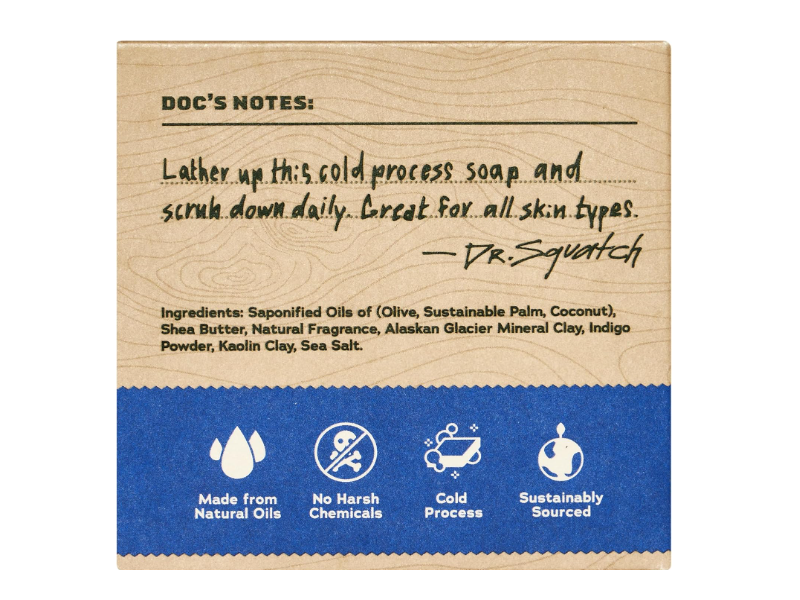 Dr. Squatch Men's Natural Soap, Fresh Falls, 5 oz