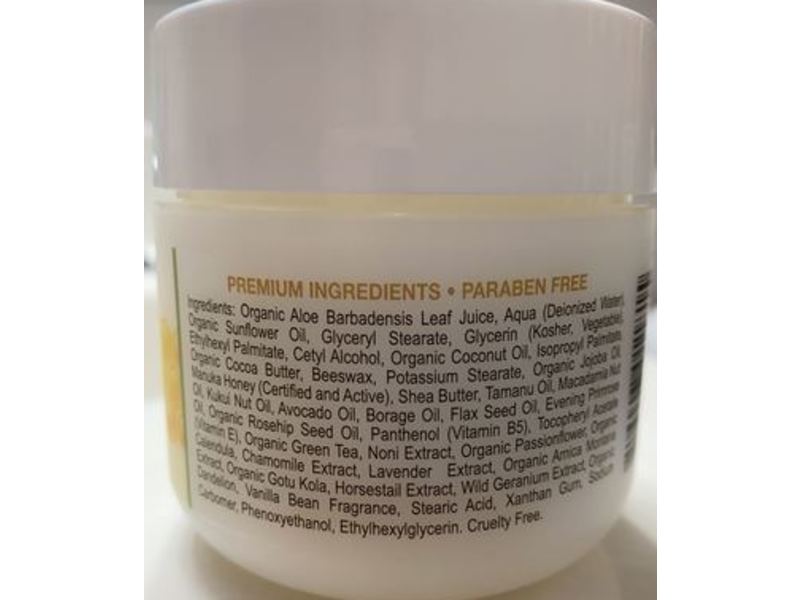 Deluvia Manuka Honey Cream, 4 fl oz/118 mL