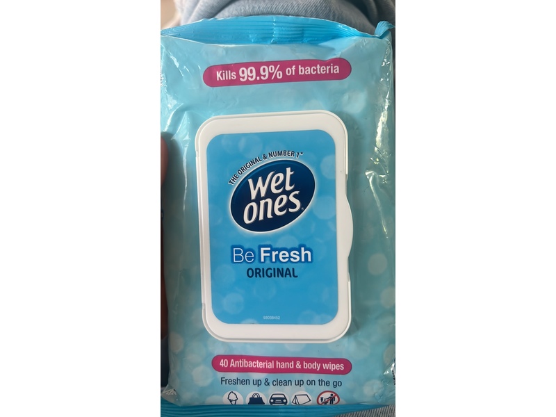 Wet Ones Antibacterial Moist Towelettes, Original, 40 Count