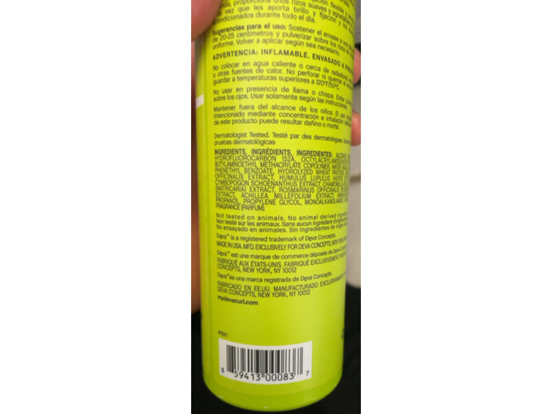 Deva Curl Flexible Hold Hair Spray, 10 oz/283 g