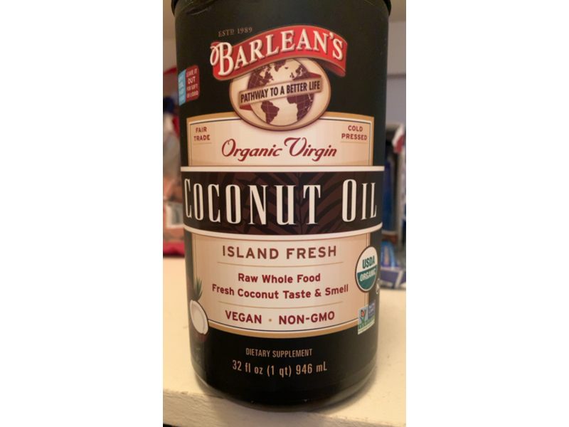 Barlean's Coconut Oil, Island Fresh, 32 fl oz/946 mL