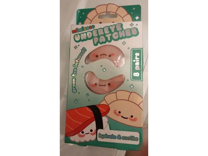 Mimicoco Hydrate & Soothe Undereye Patches, Green Tea Infused, 8 Pairs