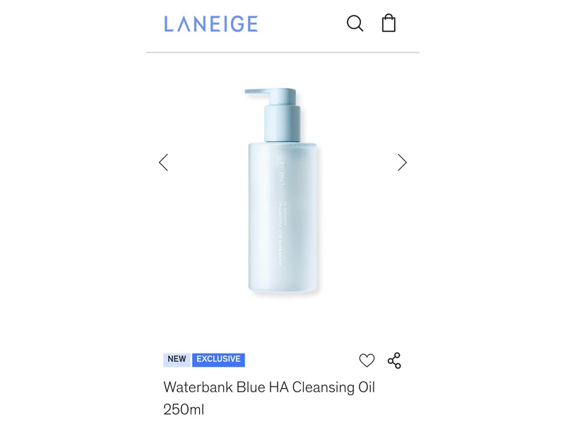 Laneige Water Bank Blue Hyaluronic Cleansing Oil, 250 mL