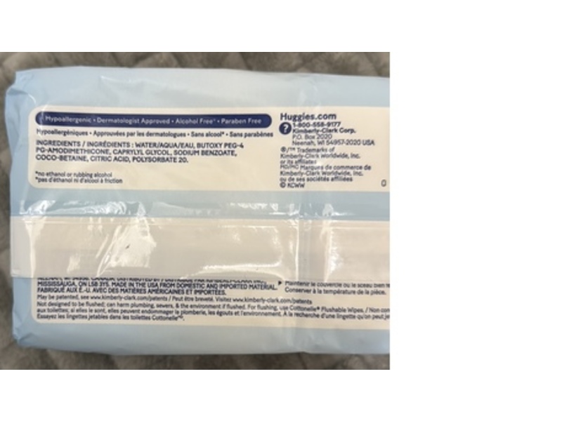 Huggies 99% Water Skin Essentials Baby Wipes, 56 Count