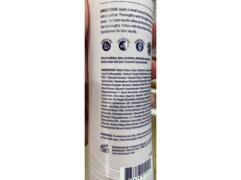 Keranique Volumizing Follicle Strengthening Shampoo, 8 fl oz/240 mL