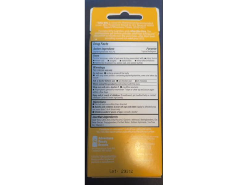 After Bite Xtra Soothing Itch Relieving Gel, 0.7 fl oz