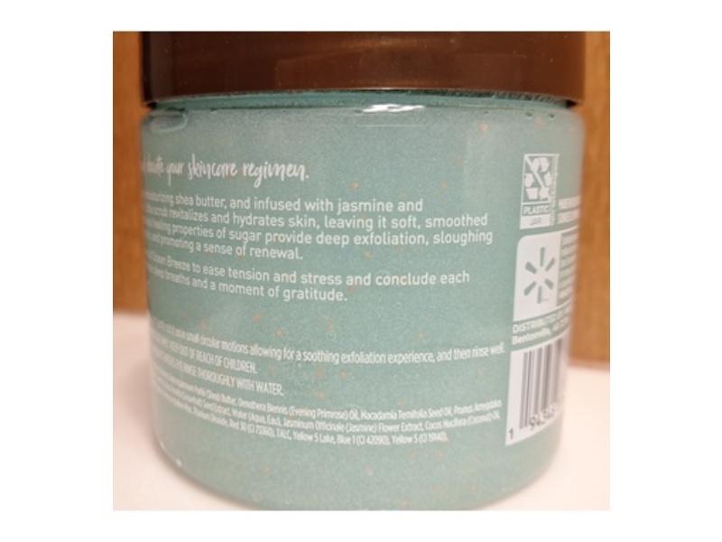Equate Shea Sugar Scrub, Ocean Breeze, Jasmine & Vitamin E, 18 z oz/510 g