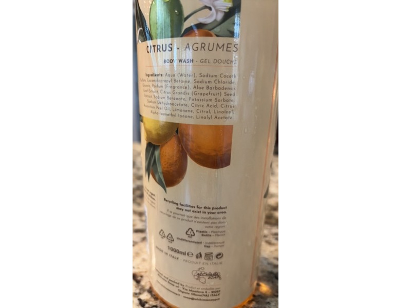 Alchimia Refreshing Body Wash, Citrus, 33.8 fl oz/1000 mL