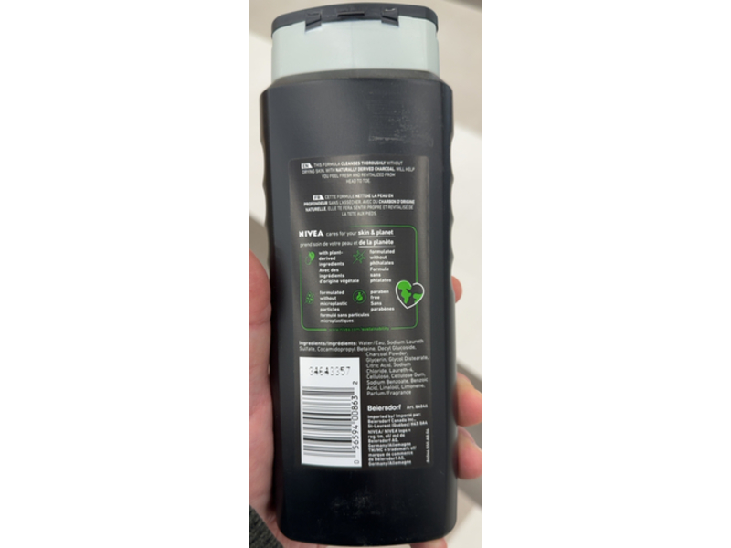 Nivea Men Active Clean Shower Gel, Active Charcoal