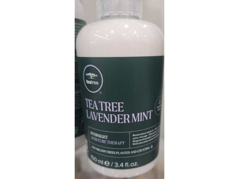 Tea Tree Overnight Moisture Therapy, Lavender Mint, 3.4 fl oz/100 mL.