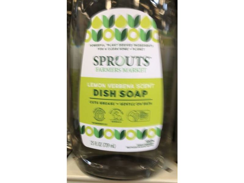 Sprouts Dish Soap, Lemon Verbena Scent, 25 fl oz/739 mL