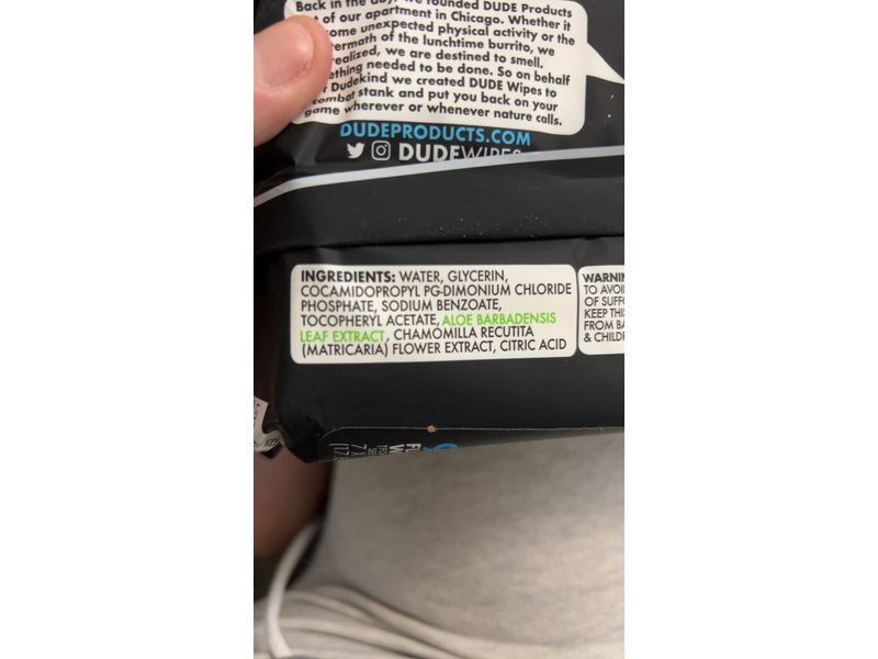 Dude Wipes, Vitamin E & Aloe, Fragrance Free, 48 Counts, Pack Of 2