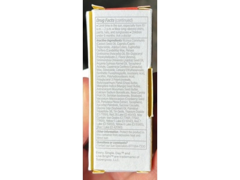 Supergoop! Lip Shade Mineral Lip Color, SPF 30 PA+++, Hey Y'all, 0.12 oz/3.5 g