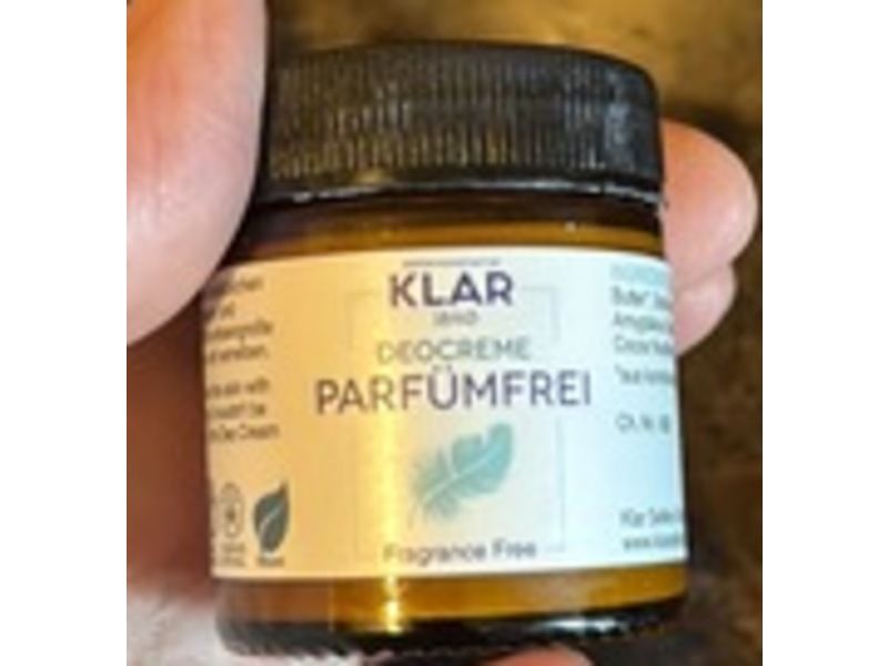 KLAR 1840 Deocreme, Fragrance Free, 30 mL