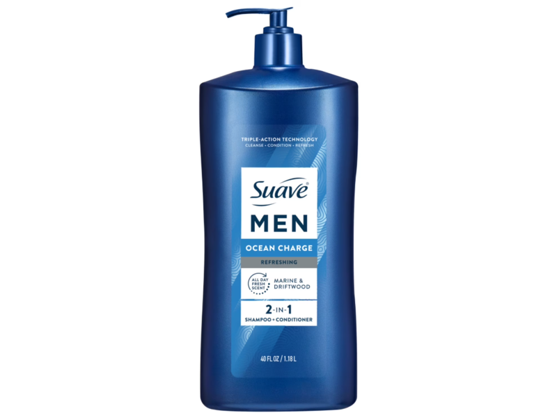 Suave Men Shampoo And Conditioner, Ocean Charge, 40 fl oz/1/18 L