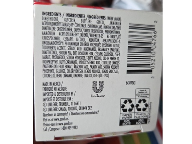 Pond's Fresh Hydration Gel Moisturizer, Watermelon + Antioxidants, 3.4 oz/96.4 g