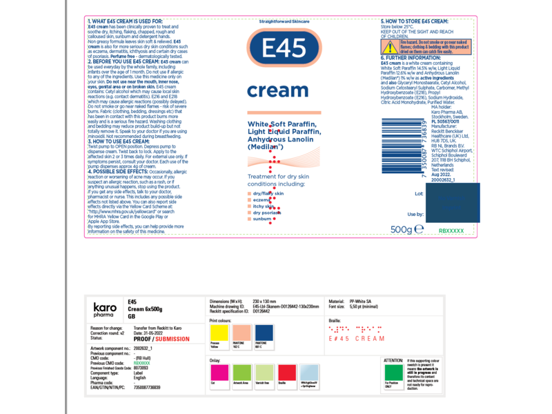 E45 Cream, 500 g