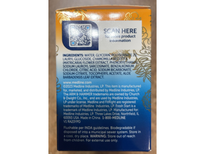 FitRight Fresh Start 4 In 1 Personal Cleansing Wipes, 16 Count, Pack Of 3