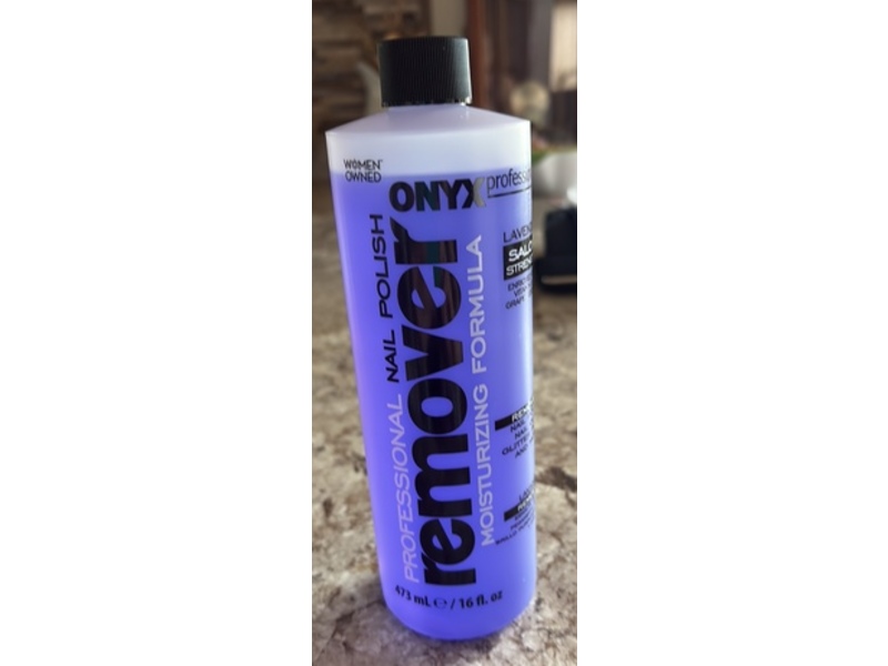 Onyx Professional Moisturizing Formula Nail Polish Remover, Lavender, 16 fl oz/473 mL