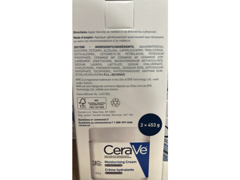 CeraVe Moisturizing Cream, 453 g, Pack Of 2