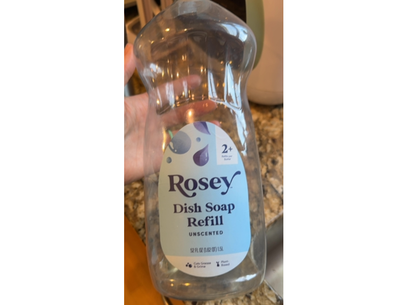 Thrive Market Rosey Dish Soap Refill, Unscented, 52 fl oz/1.5 L