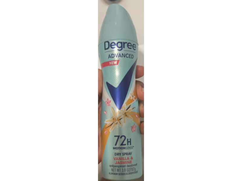 Degree Advance 72 H Motion Sense Antiperspirant Deodorant, Vanilla & Jasmine , 3.8 oz/107 g