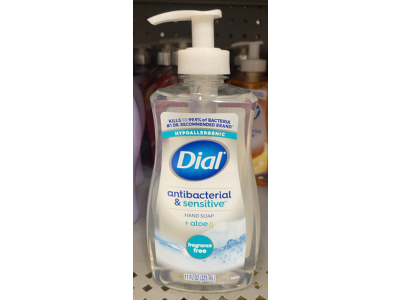 Dial Antibacterial & Sensitive Hand Soap, + Aloe, 11 fl oz/325 mL