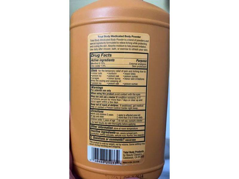 Assured Medicated Body Powder, 10 oz/283 g