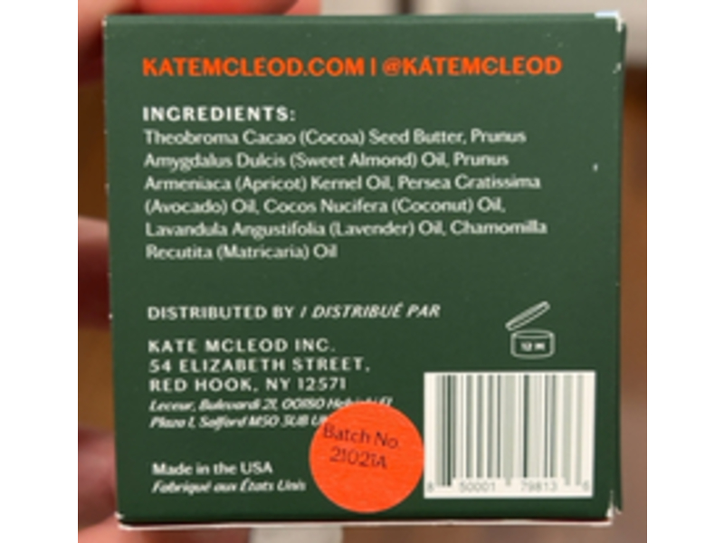 Kate McLeod Sleep Stone Body Moisturizer, Lavender + Chamomile, 1.5 oz/43 g