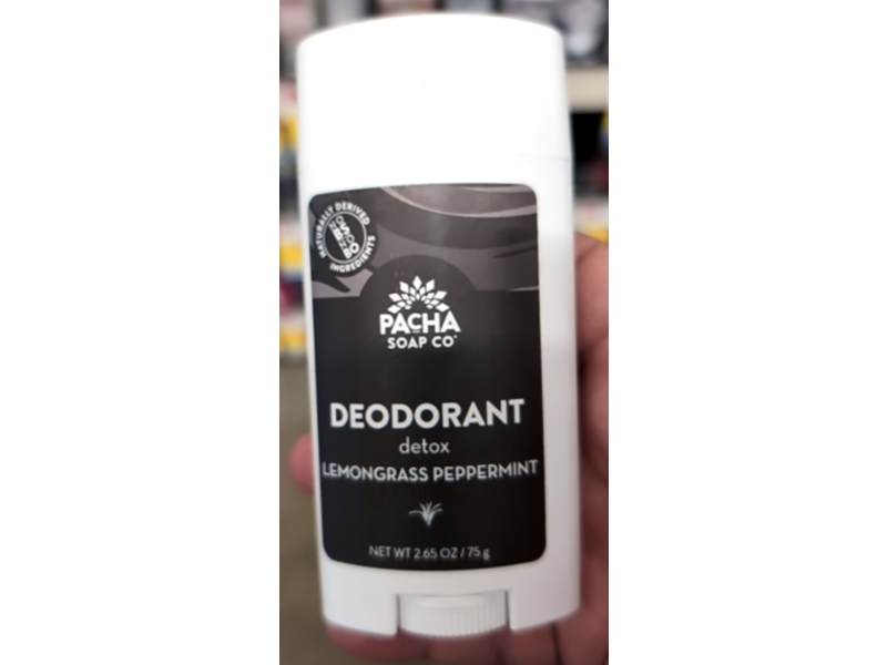 Pacha Soap Deodorant, Lemongrass & Peppermint, 2.65 oz/75 g
