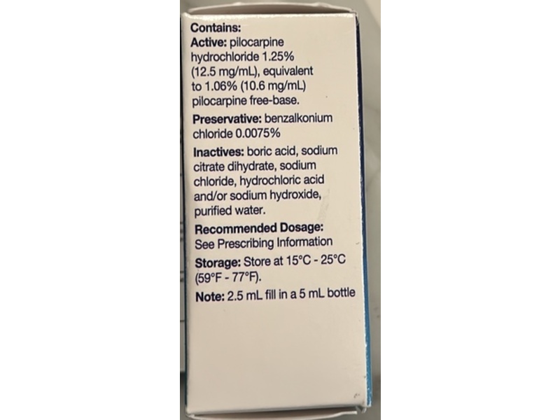Vuity (pilocarpine HCL solution) 1.25%, 2.5 mL, Allergan (Rx)