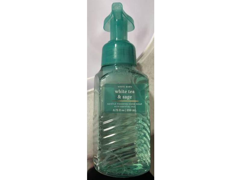 Bath & Body Works White Barn Gentle Foaming Hand Soap, White Tea & Sage, 8.75 fl oz