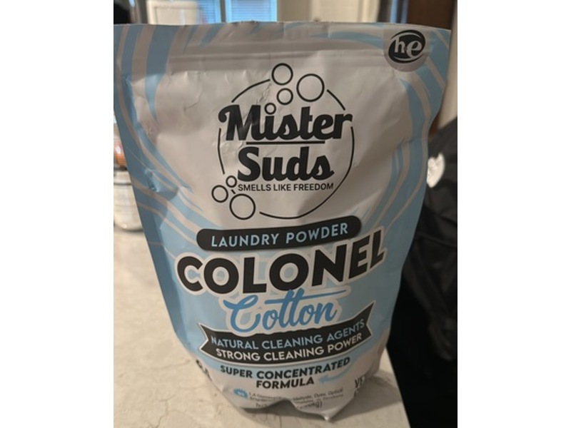Mister Suds Laundry Powder, Colonel Cotton, 84 Loads, 48 oz/1.36 kg