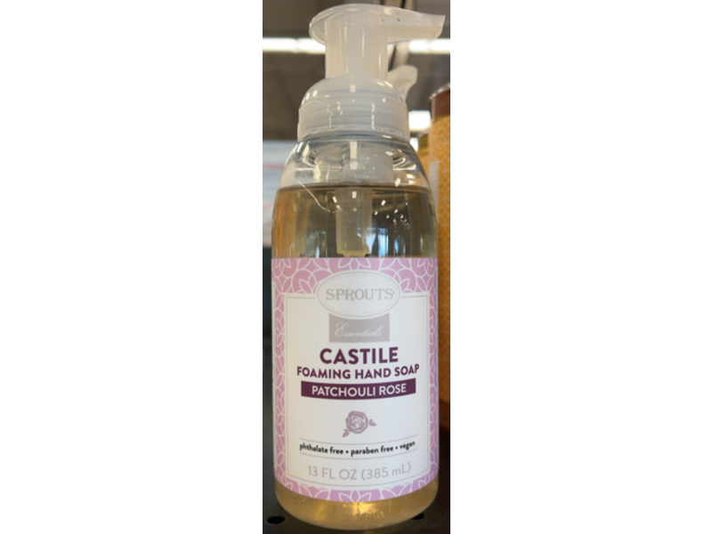 Sprouts Castile Foaming Hand Soap, Patchouli Rose, 13 fl oz/385 mL