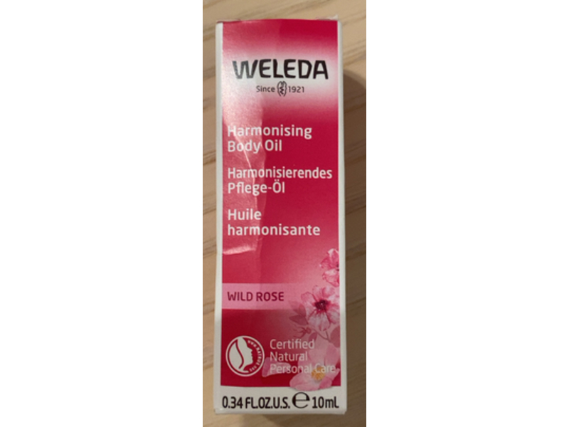 Weleda Harmonising Body Oil, Wild Rose, 0.34 fl oz/10 mL