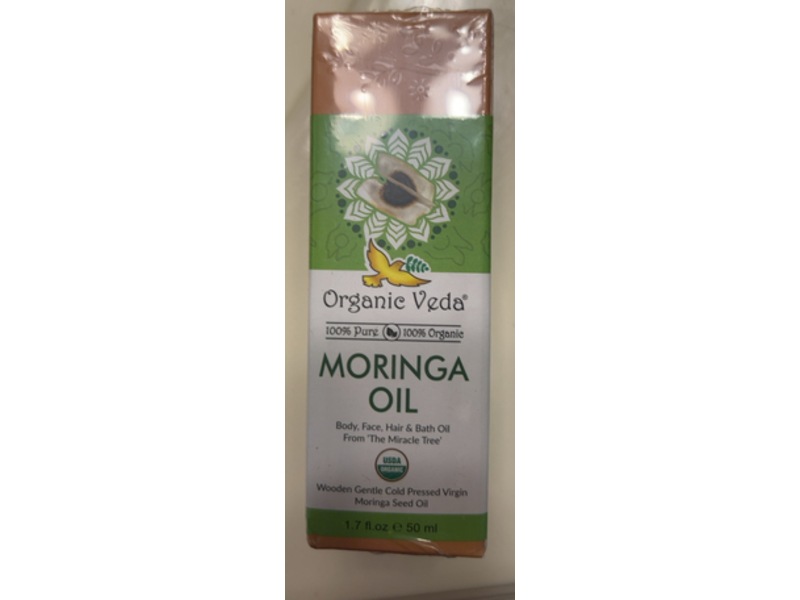 Organic Veda Moringa Oil, Moringa Seed Oil, 1.7 fl oz/50 mL